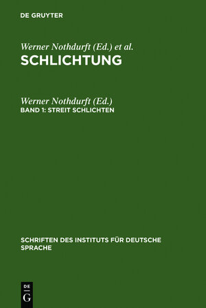 Buchcover Schlichtung / Streit schlichten | EAN 9783111868769 | ISBN 3-11-186876-1 | ISBN 978-3-11-186876-9