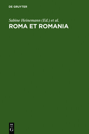 Buchcover Roma et Romania  | EAN 9783111877235 | ISBN 3-11-187723-X | ISBN 978-3-11-187723-5