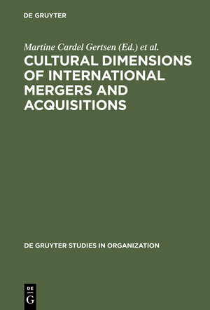 Buchcover Cultural Dimensions of International Mergers and Acquisitions  | EAN 9783111879543 | ISBN 3-11-187954-2 | ISBN 978-3-11-187954-3