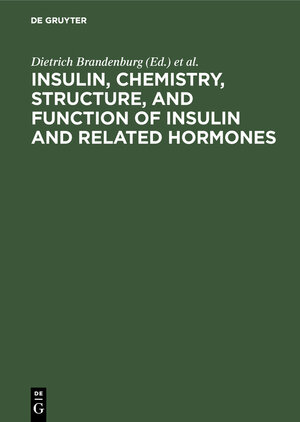 Buchcover Insulin  | EAN 9783112162958 | ISBN 3-11-216295-1 | ISBN 978-3-11-216295-8