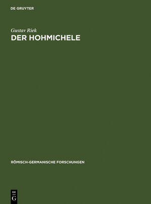 Buchcover Der Hohmichele | Gustav Riek | EAN 9783112188620 | ISBN 3-11-218862-4 | ISBN 978-3-11-218862-0