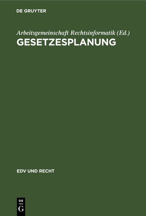 Buchcover Gesetzesplanung  | EAN 9783112306543 | ISBN 3-11-230654-6 | ISBN 978-3-11-230654-3
