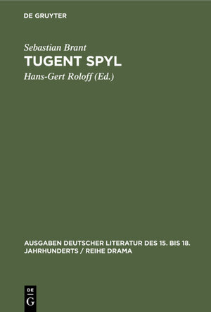 Buchcover Tugent Spyl | Sebastian Brant | EAN 9783112318362 | ISBN 3-11-231836-6 | ISBN 978-3-11-231836-2
