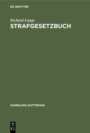 Buchcover Strafgesetzbuch  | EAN 9783112320365 | ISBN 3-11-232036-0 | ISBN 978-3-11-232036-5