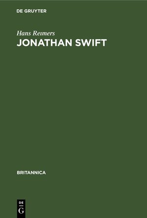 Buchcover Jonathan Swift | Hans Reımers | EAN 9783112341377 | ISBN 3-11-234137-6 | ISBN 978-3-11-234137-7