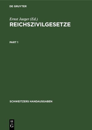 Buchcover Reichszivilgesetze  | EAN 9783112368404 | ISBN 3-11-236840-1 | ISBN 978-3-11-236840-4