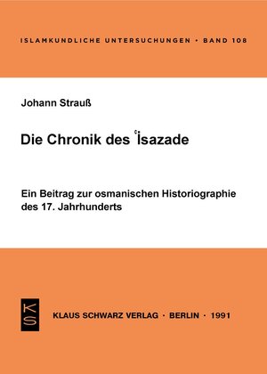Buchcover Die Chronik des 'Isazade | Johann Strauß | EAN 9783112400746 | ISBN 3-11-240074-7 | ISBN 978-3-11-240074-6