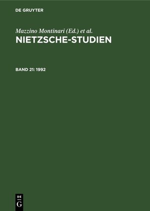 Buchcover Nietzsche-Studien / 1992  | EAN 9783112418604 | ISBN 3-11-241860-3 | ISBN 978-3-11-241860-4