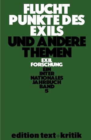 Buchcover Fluchtpunkte des Exils und andere Themen  | EAN 9783112422601 | ISBN 3-11-242260-0 | ISBN 978-3-11-242260-1