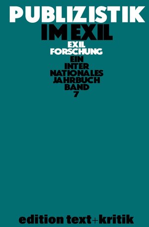 Buchcover Publizistik im Exil und andere Themen  | EAN 9783112422632 | ISBN 3-11-242263-5 | ISBN 978-3-11-242263-2