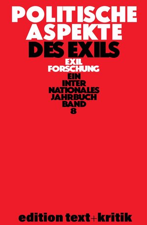 Buchcover Politische Aspekte des Exils  | EAN 9783112422663 | ISBN 3-11-242266-X | ISBN 978-3-11-242266-3