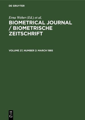 Buchcover Biometrical Journal / Biometrische Zeitschrift / March 1985  | EAN 9783112487822 | ISBN 3-11-248782-6 | ISBN 978-3-11-248782-2