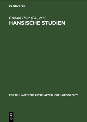Buchcover Hansische Studien  | EAN 9783112535929 | ISBN 3-11-253592-8 | ISBN 978-3-11-253592-9
