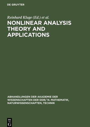 Buchcover Nonlinear Analysis Theory and Applications  | EAN 9783112541838 | ISBN 3-11-254183-9 | ISBN 978-3-11-254183-8