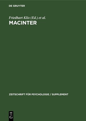 Buchcover MACINTER  | EAN 9783112580226 | ISBN 3-11-258022-2 | ISBN 978-3-11-258022-6