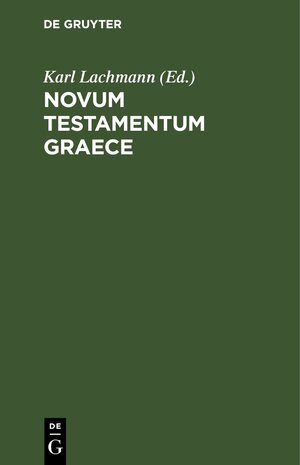 Buchcover Novum Testamentum Graece  | EAN 9783112628287 | ISBN 3-11-262828-4 | ISBN 978-3-11-262828-7