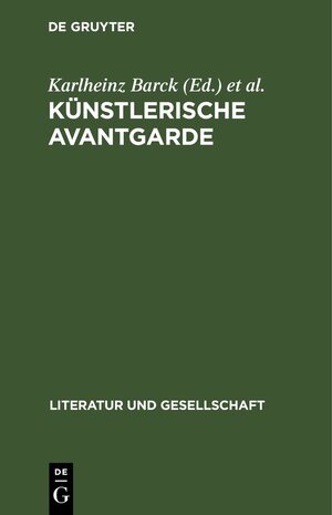 Buchcover Künstlerische Avantgarde  | EAN 9783112646892 | ISBN 3-11-264689-4 | ISBN 978-3-11-264689-2