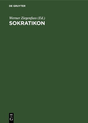 Buchcover Sokratikon. Handwörterbuch der Philosophie nach Personen  | EAN 9783112692462 | ISBN 3-11-269246-2 | ISBN 978-3-11-269246-2