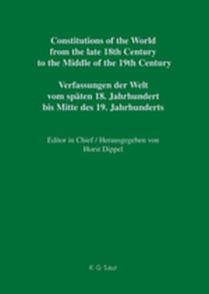 Buchcover Constitutions of the World from the late 18th Century to the Middle... / Massachusetts – New Hampshire / Massachusetts - New Hampshire  | EAN 9783119161169 | ISBN 3-11-916116-0 | ISBN 978-3-11-916116-9