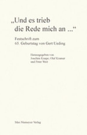 Buchcover "Und es trieb die Rede mich an..." | EAN 9783119162272 | ISBN 3-11-916227-2 | ISBN 978-3-11-916227-2