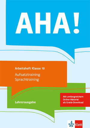 Buchcover AHA! 10. Aufsatztraining / Sprachtraining  | EAN 9783123100659 | ISBN 3-12-310065-0 | ISBN 978-3-12-310065-9