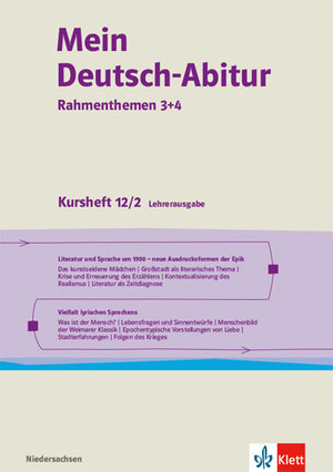 Buchcover Mein Deutsch-Abitur Rahmenthemen 3+4. Ausgabe Niedersachsen  | EAN 9783123162930 | ISBN 3-12-316293-1 | ISBN 978-3-12-316293-0