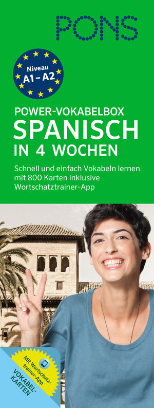 Buchcover PONS Power-Vokabelbox Spanisch in 4 Wochen | EAN 9783125601031 | ISBN 3-12-560103-7 | ISBN 978-3-12-560103-1
