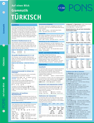 PONS Grammatik auf einen Blick. Türkisch