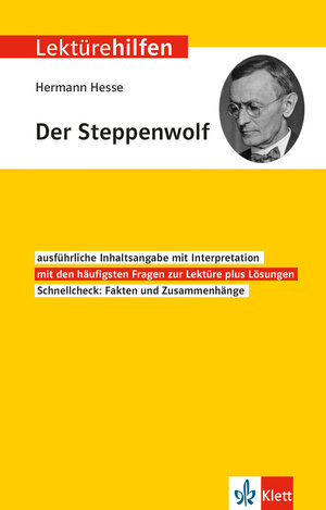 Buchcover Klett Lektürehilfen Hermann Hesse, Der Steppenwolf  | EAN 9783129231074 | ISBN 3-12-923107-2 | ISBN 978-3-12-923107-4