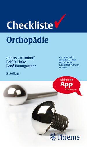 Buchcover Checkliste Orthopädie  | EAN 9783131422828 | ISBN 3-13-142282-3 | ISBN 978-3-13-142282-8