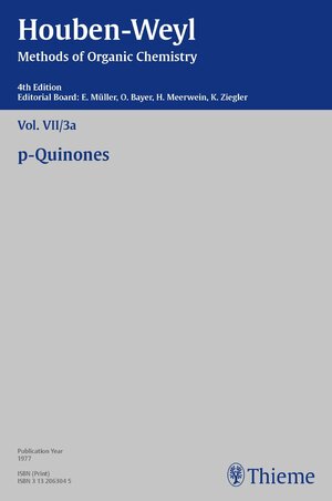 Buchcover Houben-Weyl Methods of Organic Chemistry Vol. VII/3a, 4th Edition  | EAN 9783131801548 | ISBN 3-13-180154-9 | ISBN 978-3-13-180154-8