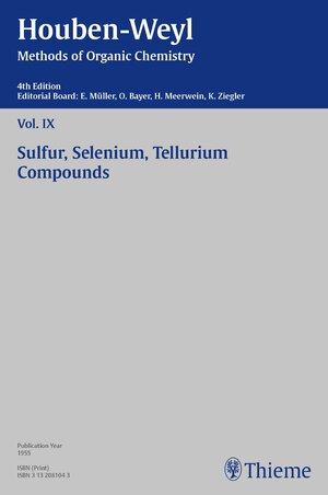 Buchcover Houben-Weyl Methods of Organic Chemistry Vol. IX, 4th Edition  | EAN 9783131805447 | ISBN 3-13-180544-7 | ISBN 978-3-13-180544-7
