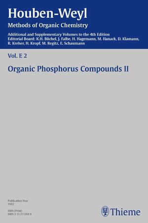 Buchcover Houben-Weyl Methods of Organic Chemistry Vol. E 2, 4th Edition Supplement  | EAN 9783131811240 | ISBN 3-13-181124-2 | ISBN 978-3-13-181124-0