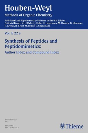 Buchcover Houben-Weyl Methods of Organic Chemistry Vol. E 22e, 4th Edition Supplement  | EAN 9783131823441 | ISBN 3-13-182344-5 | ISBN 978-3-13-182344-1