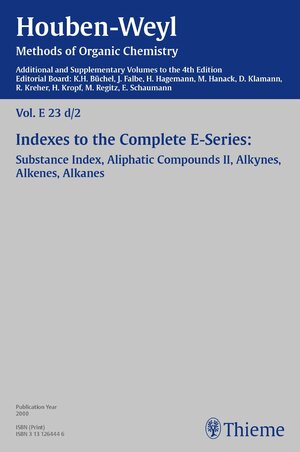 Buchcover Houben-Weyl Methods of Organic Chemistry Vol. E 23d/2, 4th Edition Supplement | Houben-Weyl | EAN 9783131824042 | ISBN 3-13-182404-2 | ISBN 978-3-13-182404-2