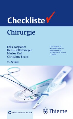 Buchcover Checkliste Chirurgie  | EAN 9783132046115 | ISBN 3-13-204611-6 | ISBN 978-3-13-204611-5