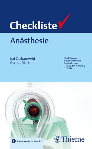 Buchcover Checkliste Anästhesie  | EAN 9783132439481 | ISBN 3-13-243948-7 | ISBN 978-3-13-243948-1