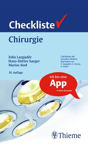 Buchcover Checkliste Chirurgie  | EAN 9783135225104 | ISBN 3-13-522510-0 | ISBN 978-3-13-522510-4