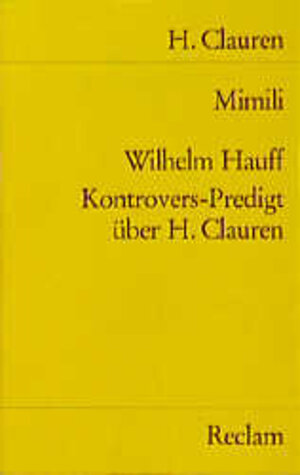 Buchcover Mimili | Heinrich Clauren | EAN 9783150020555 | ISBN 3-15-002055-7 | ISBN 978-3-15-002055-5