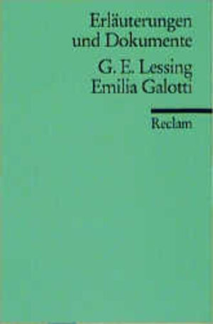 Buchcover Emilia Galotti (Erl. u. Dok.) | Gotthold E Lessing | EAN 9783150081112 | ISBN 3-15-008111-4 | ISBN 978-3-15-008111-2