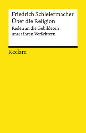 Buchcover Über die Religion | Friedrich Schleiermacher | EAN 9783150083130 | ISBN 3-15-008313-3 | ISBN 978-3-15-008313-0