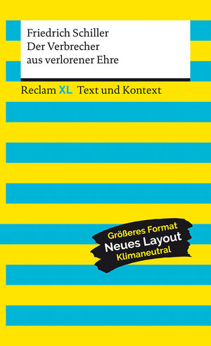 Buchcover Der Verbrecher aus verlorener Ehre. Textausgabe mit Kommentar und Materialien | Friedrich Schiller | EAN 9783150161623 | ISBN 3-15-016162-2 | ISBN 978-3-15-016162-3