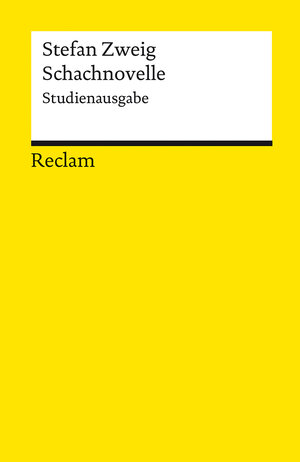 Buchcover Schachnovelle | Stefan Zweig | EAN 9783150189757 | ISBN 3-15-018975-6 | ISBN 978-3-15-018975-7