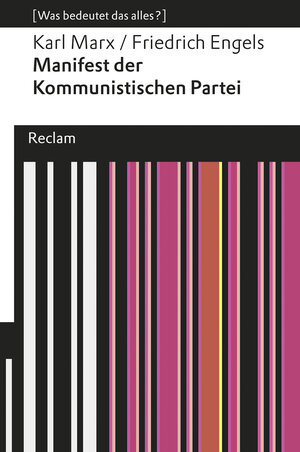 Buchcover Manifest der Kommunistischen Partei | Karl Marx | EAN 9783150192665 | ISBN 3-15-019266-8 | ISBN 978-3-15-019266-5