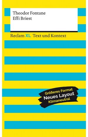 Buchcover Effi Briest / Reclam XL - Text und Kontext | Theodor Fontane | EAN 9783159612263 | ISBN 3-15-961226-0 | ISBN 978-3-15-961226-3