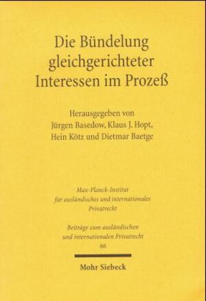 Buchcover Die Bündelung gleichgerichteter Interessen im Prozeß  | EAN 9783161471131 | ISBN 3-16-147113-X | ISBN 978-3-16-147113-1