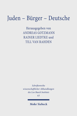 Buchcover Juden - Bürger - Deutsche  | EAN 9783161474989 | ISBN 3-16-147498-8 | ISBN 978-3-16-147498-9