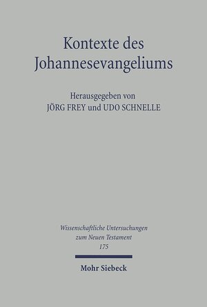 Buchcover Kontexte des Johannesevangeliums  | EAN 9783161483035 | ISBN 3-16-148303-0 | ISBN 978-3-16-148303-5