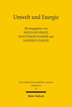 Buchcover Umwelt und Energie  | EAN 9783161491047 | ISBN 3-16-149104-1 | ISBN 978-3-16-149104-7