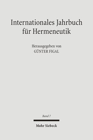 Buch Internationales Jahrbuch für Hermeneutik (3-16-149721-X)
